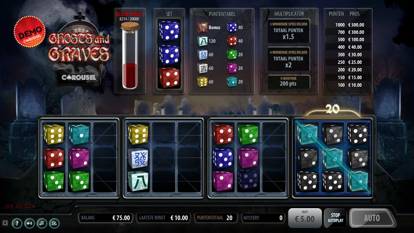 ghosts en graves dice game