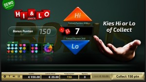 Hi & Lo dice game bonus game