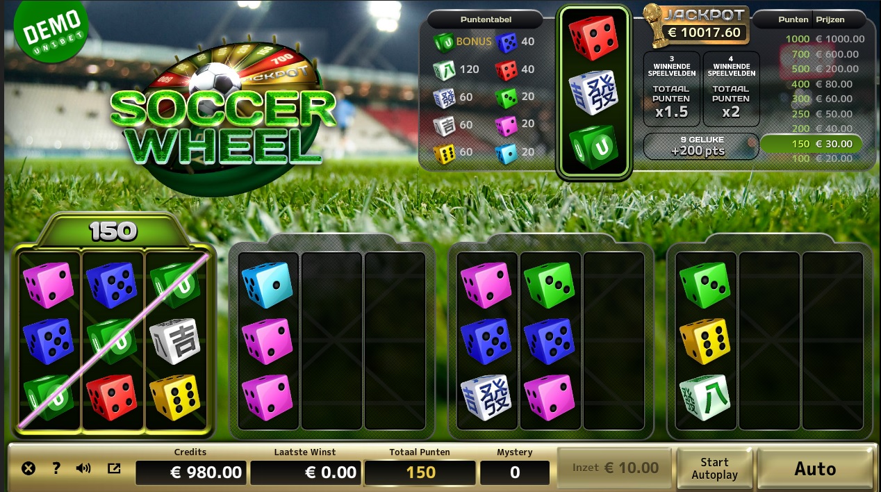 Soccer Wheel dice game